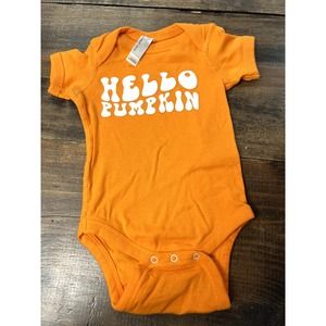 Hello Pumpkin One Piece Orange Tee 6 Months